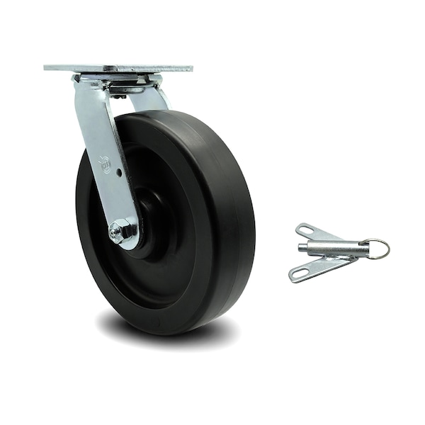 8 Inch Polyolefin Swivel Caster with Ball Bearing and Swivel Lock